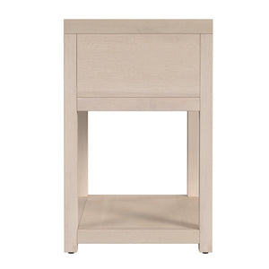 Butler Specialty Butler Nora 21" Wood Nightstand - Elegant Taupe Design With Soft-close Drawer & Open Shelf Storage Taupe Acacia Wood,Mdf,Pine Wood,Acacia Veneers 5945450-butler