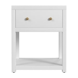 Butler Specialty Company Nora Nightstand - Timeless Wood Design With Drawer And Open Shelf For Storage White Acacia Wood,Mdf,Pine Wood,Acacia Veneers 5945477-butler