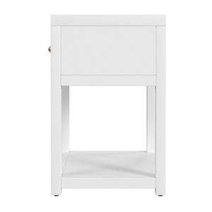 Butler Specialty Company Nora Nightstand - Timeless Wood Design With Drawer And Open Shelf For Storage White Acacia Wood,Mdf,Pine Wood,Acacia Veneers 5945477-butler