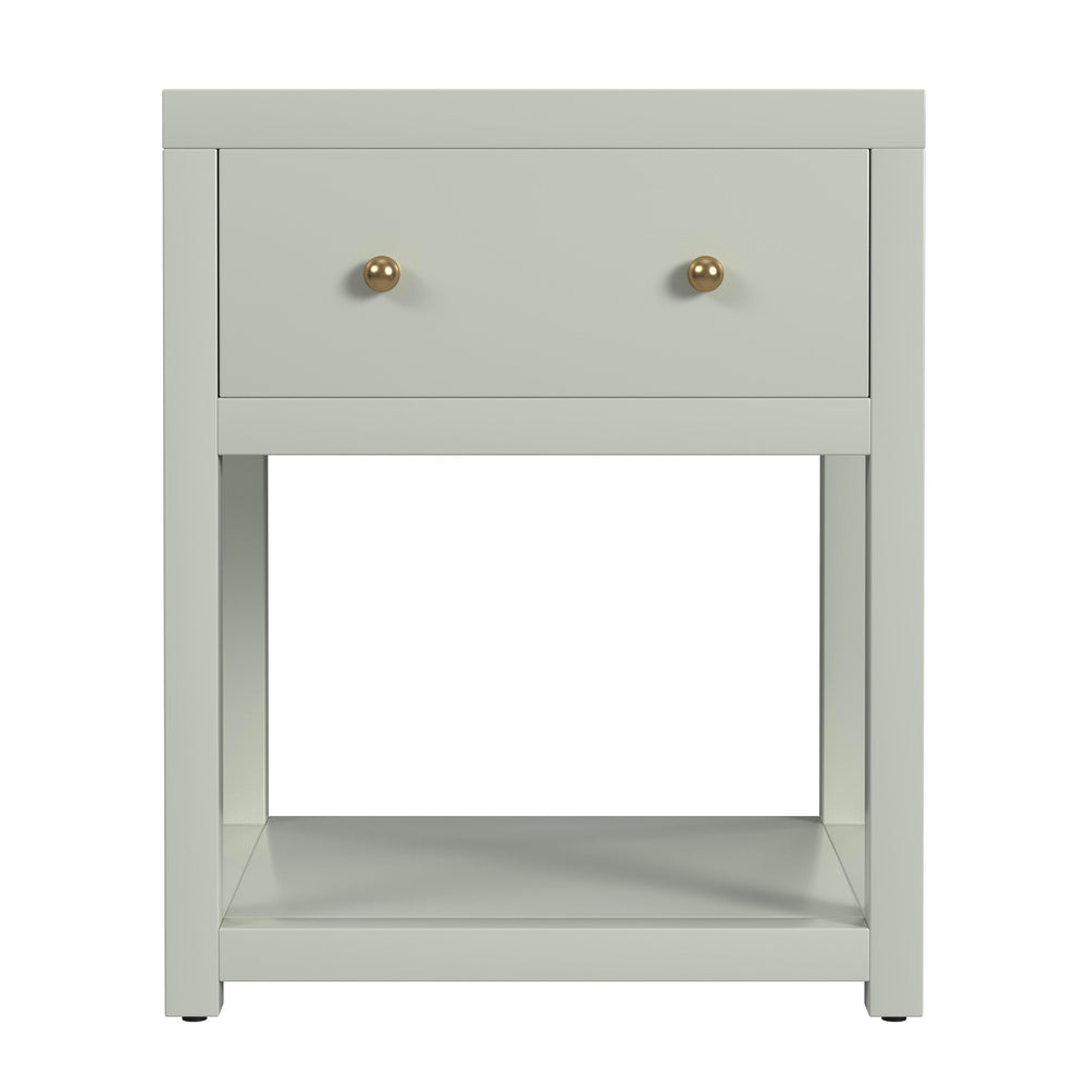Butler Specialty Company Nora Nightstand - Timeless Wood Design With Drawer And Open Shelf For Storage Sage Green Acacia Wood,Mdf,Pine Wood,Acacia Veneers 5945480-butler
