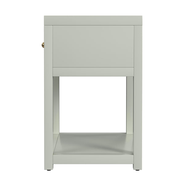 Butler Specialty Company Nora Nightstand - Timeless Wood Design With Drawer And Open Shelf For Storage Sage Green Acacia Wood,Mdf,Pine Wood,Acacia Veneers 5945480-butler
