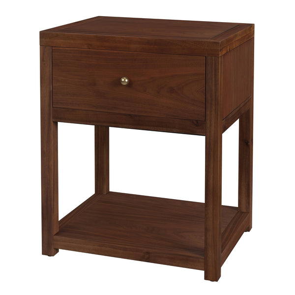 Butler Specialty Company Nora 21" Nightstand - Elegant Wood Design With Storage & Open Shelf Space Walnut Acacia Wood,Mdf,Pine Wood,Acacia Veneers 5945489-butler