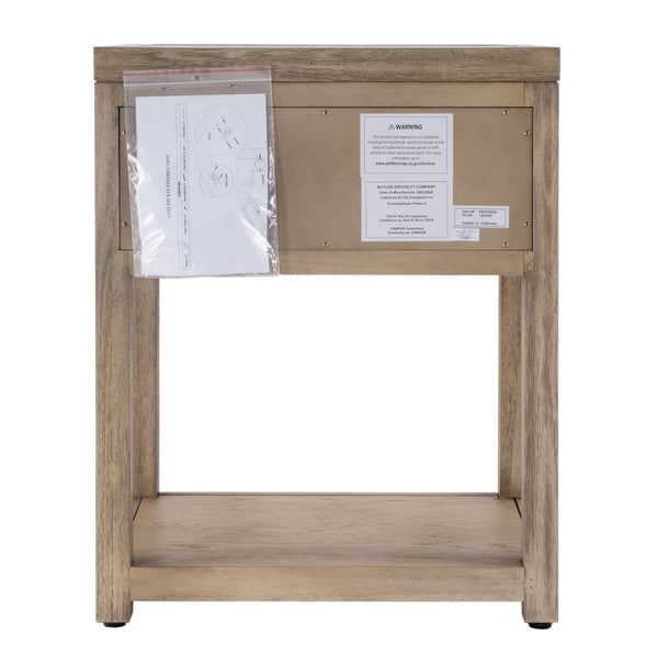 Butler Specialty Company Nora Nightstand - Stylish 3 Drawer Wood Design For Contemporary Bedrooms Light Brown Acacia Wood,Mdf,Pine Wood,Acacia Veneers 5945492-butler