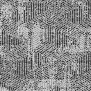 Homeroots 3' Black And Ivory Geometric Washable Area Rug - Perfect For Indoor Outdoor Spaces, Durable Design 3' X 5' Polyester 594551