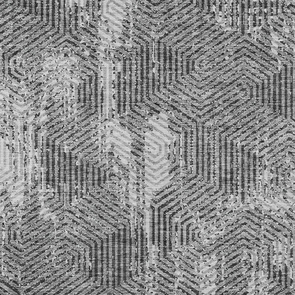 Homeroots 3' Black And Ivory Geometric Washable Area Rug - Perfect For Indoor Outdoor Spaces, Durable Design 8' X 10' Polyester 594554