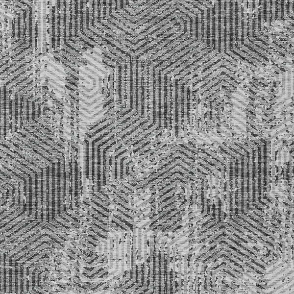 Homeroots 3' Black And Ivory Geometric Washable Area Rug - Perfect For Indoor Outdoor Spaces, Durable Design 10' X 14' Polyester 594556