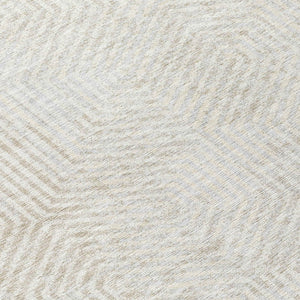 Homeroots 3' Black And Ivory Geometric Washable Area Rug - Perfect For Indoor Outdoor Spaces, Durable Design 8' Round Polyester 594559