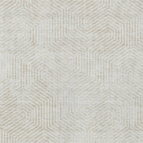 Homeroots 3' Black And Ivory Geometric Washable Area Rug - Perfect For Indoor Outdoor Spaces, Durable Design 8' X 10' Polyester 594560