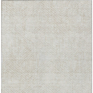 Homeroots 3' Black And Ivory Geometric Washable Area Rug - Perfect For Indoor Outdoor Spaces, Durable Design 9' X 12' Polyester 594561