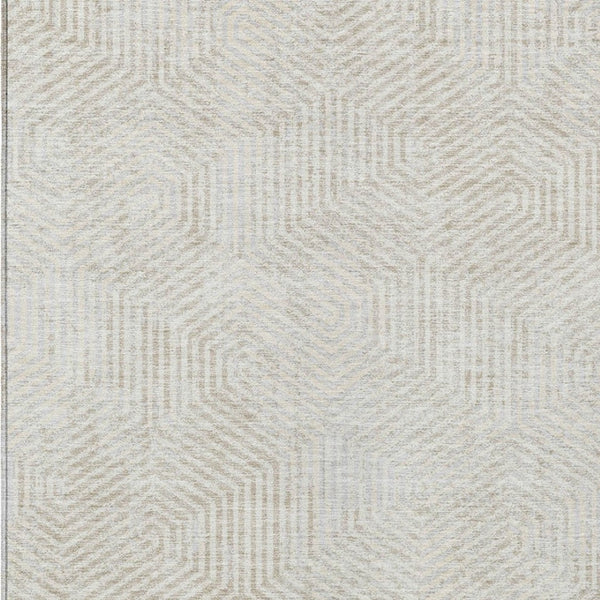 Homeroots 3' Black And Ivory Geometric Washable Area Rug - Perfect For Indoor Outdoor Spaces, Durable Design 9' X 12' Polyester 594561