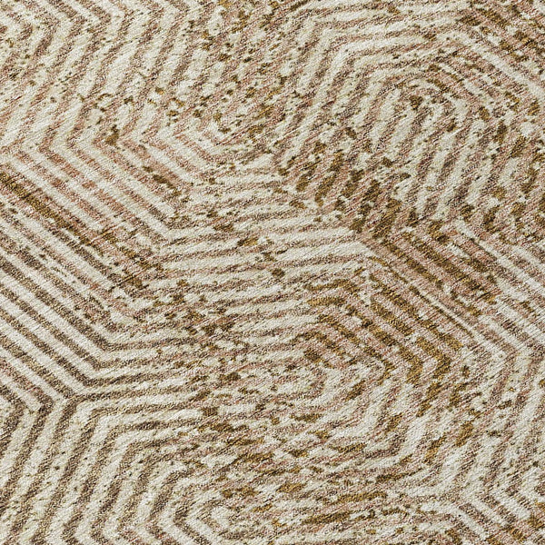 Homeroots 3' Black And Ivory Geometric Washable Area Rug - Perfect For Indoor Outdoor Spaces, Durable Design 8' Round Polyester 594571