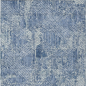 Homeroots 3' Black And Ivory Geometric Washable Area Rug - Perfect For Indoor Outdoor Spaces, Durable Design 8' X 10' Polyester 594578