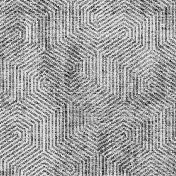 Homeroots 3' Black And Ivory Geometric Washable Area Rug - Perfect For Indoor Outdoor Spaces, Durable Design 10' X 14' Polyester 594586