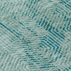 Homeroots 3' Black And Ivory Geometric Washable Area Rug - Perfect For Indoor Outdoor Spaces, Durable Design 8' Round Polyester 594589