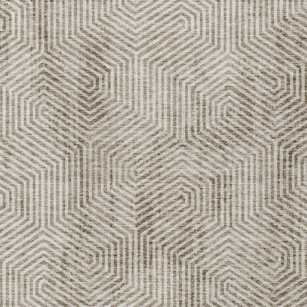 Homeroots 3' Black And Ivory Geometric Washable Area Rug - Perfect For Indoor Outdoor Spaces, Durable Design 9' X 12' Polyester 594597