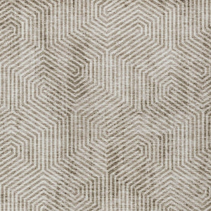 Homeroots 3' Black And Ivory Geometric Washable Area Rug - Perfect For Indoor Outdoor Spaces, Durable Design 10' X 14' Polyester 594598