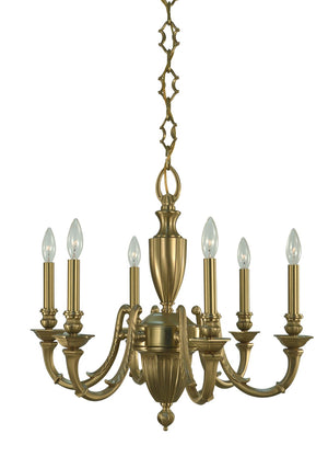 Framburg 6-light Elegant Brushed Brass Wellesley Chandelier - Handcrafted Usa Lighting With Unique Texture Brushed Brass Metal 5946 Br