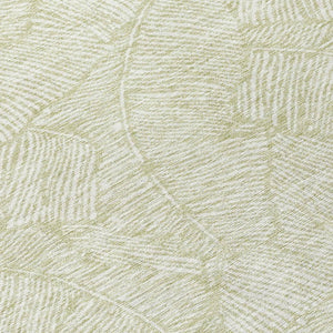 Homeroots 3' Artichoke Green Floral Area Rug - Washable, Durable, Perfect For Indoor & Outdoor Spaces! 8' Round Polyester 594601