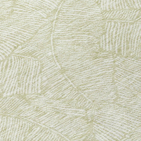 Homeroots 3' Artichoke Green Floral Area Rug - Washable, Durable, Perfect For Indoor & Outdoor Spaces! 8' Round Polyester 594601