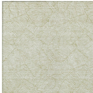 Homeroots 3' Artichoke Green Floral Area Rug - Washable, Durable, Perfect For Indoor & Outdoor Spaces! 9' X 12' Polyester 594603