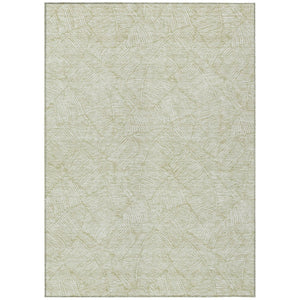 HomeRoots 5' Artichoke Green Floral Area Rug - Washable, Durable, and Stylish for Indoor & Outdoor Spaces 10' X 14' 594604