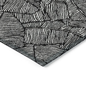 Homeroots 3' Artichoke Green Floral Area Rug - Washable, Durable, Perfect For Indoor & Outdoor Spaces! 8' X 10' Polyester 594608