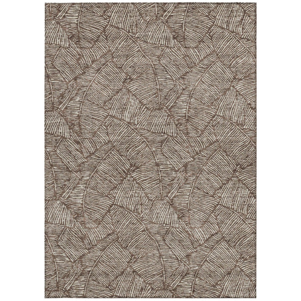 Homeroots 3' Artichoke Green Floral Area Rug - Washable, Durable, Perfect For Indoor & Outdoor Spaces! 3' X 5' Polyester 594611