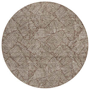 HomeRoots 5' Timeless Floral Indoor Outdoor Area Rug - Durable, Machine Washable, Perfect for Any Space 8' Round 594613