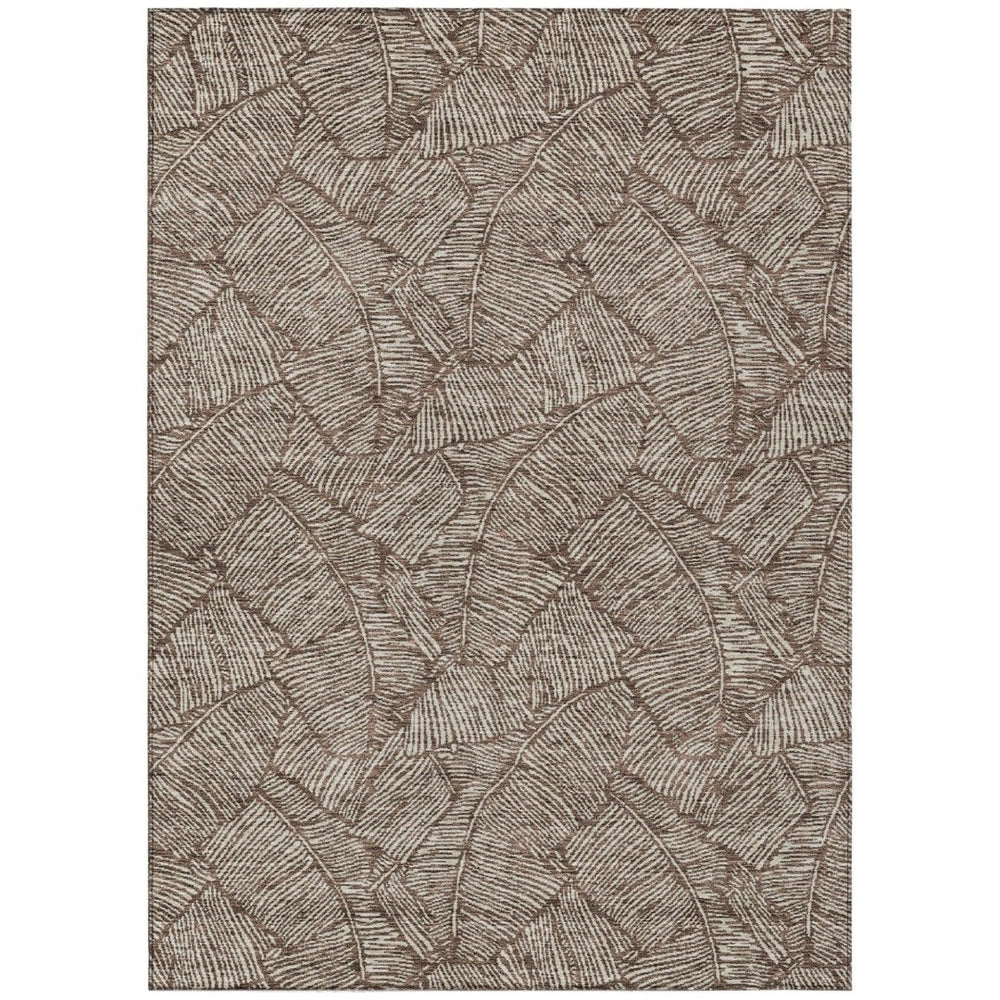 HomeRoots 5' Timeless Floral Indoor Outdoor Area Rug - Durable, Machine Washable, Perfect for Any Space 8' X 10' 594614