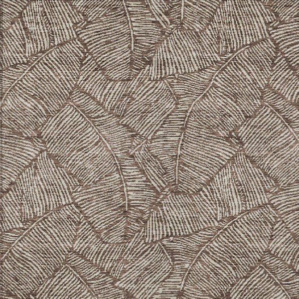 Homeroots 3' Artichoke Green Floral Area Rug - Washable, Durable, Perfect For Indoor & Outdoor Spaces! 9' X 12' Polyester 594615