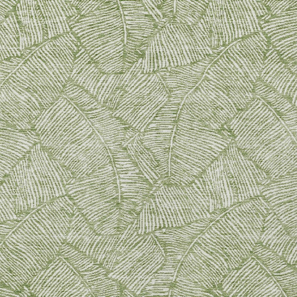 Homeroots 3' Artichoke Green Floral Area Rug - Washable, Durable, Perfect For Indoor & Outdoor Spaces! 10' X 14' Polyester 594622