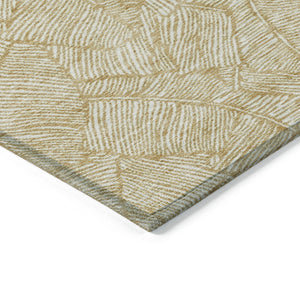 Homeroots 3' Artichoke Green Floral Area Rug - Washable, Durable, Perfect For Indoor & Outdoor Spaces! 3' X 5' Polyester 594623