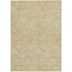 Homeroots 3' Artichoke Green Floral Area Rug - Washable, Durable, Perfect For Indoor & Outdoor Spaces! 8' X 10' Polyester 594626