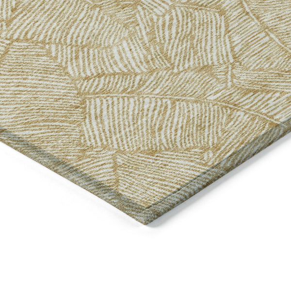 Homeroots 3' Artichoke Green Floral Area Rug - Washable, Durable, Perfect For Indoor & Outdoor Spaces! 8' X 10' Polyester 594626