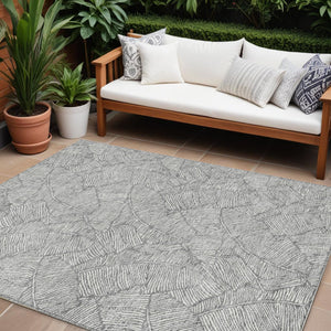 Homeroots 3' Artichoke Green Floral Area Rug - Washable, Durable, Perfect For Indoor & Outdoor Spaces! 9' X 12' Polyester 594633