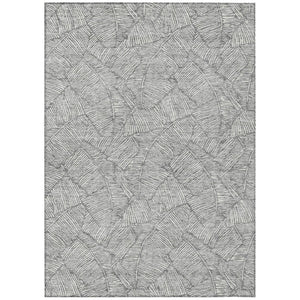 HomeRoots 9' Gray and Ivory Floral Area Rug - Washable, Durable for Indoor/Outdoor Use, Perfect for High Traffic Spaces 594633