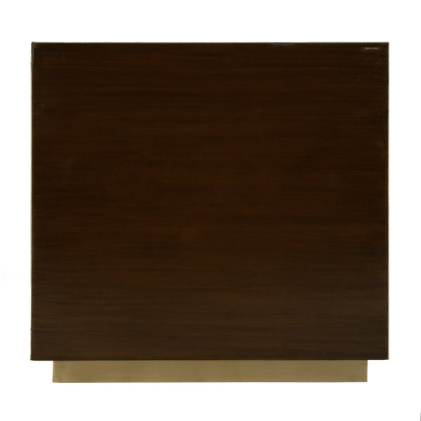 Butler Specialty Butler Francois 32 In. W Wood & Leather 2-door Accent Cabinet - Modern Elegance For Any Space Gold Mdf,Genuine Leather,Brass 5946350-butler