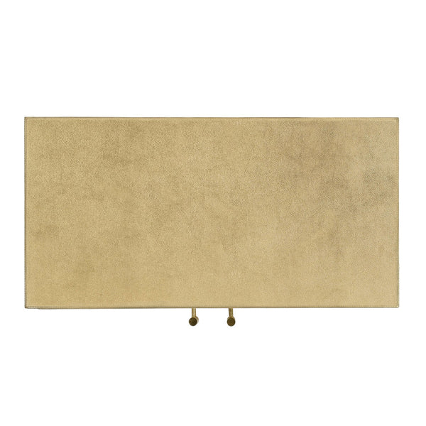 Butler Specialty Butler Francois 32 In. W Wood & Leather 2-door Accent Cabinet - Modern Elegance For Any Space Gold Mdf,Genuine Leather,Brass 5946350-butler