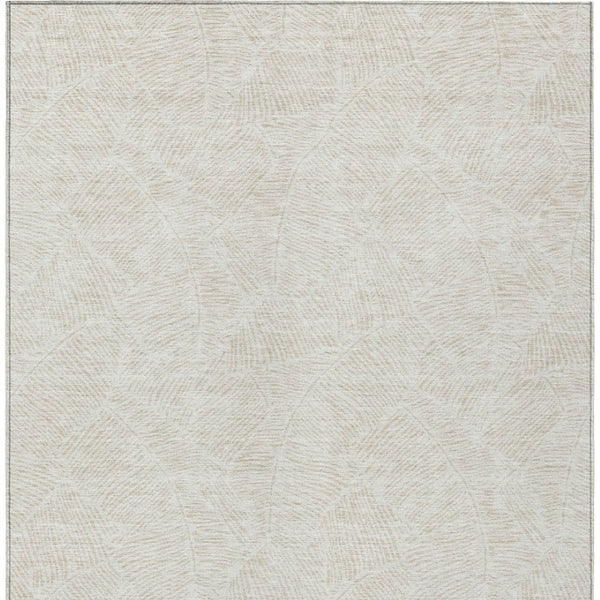 Homeroots 3' Artichoke Green Floral Area Rug - Washable, Durable, Perfect For Indoor & Outdoor Spaces! 8' X 10' Polyester 594638