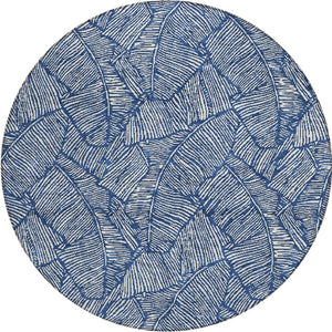 Homeroots 3' Artichoke Green Floral Area Rug - Washable, Durable, Perfect For Indoor & Outdoor Spaces! 8' Round Polyester 594643