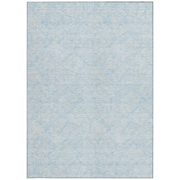 Homeroots 3' Artichoke Green Floral Area Rug - Washable, Durable, Perfect For Indoor & Outdoor Spaces! 8' X 10' Polyester 594662