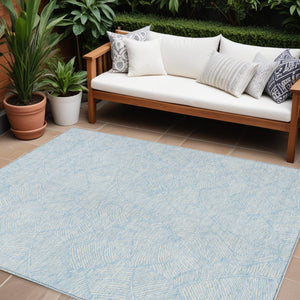 Homeroots 3' Artichoke Green Floral Area Rug - Washable, Durable, Perfect For Indoor & Outdoor Spaces! 9' X 12' Polyester 594663