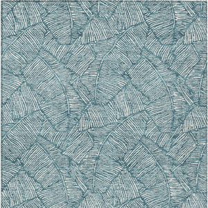 Homeroots 3' Artichoke Green Floral Area Rug - Washable, Durable, Perfect For Indoor & Outdoor Spaces! 5' X 8' Polyester 594666