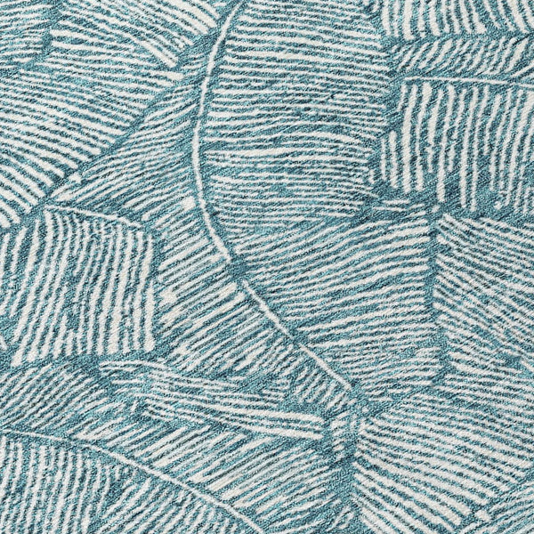 Homeroots 3' Artichoke Green Floral Area Rug - Washable, Durable, Perfect For Indoor & Outdoor Spaces! 8' Round Polyester 594667