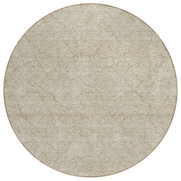 HomeRoots 5' Floral Area Rug - Durable, Washable Indoor/Outdoor Design for Timeless Style and Versatile Use 8' Round 594673