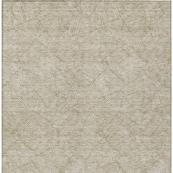 Homeroots 3' Artichoke Green Floral Area Rug - Washable, Durable, Perfect For Indoor & Outdoor Spaces! 9' X 12' Polyester 594675
