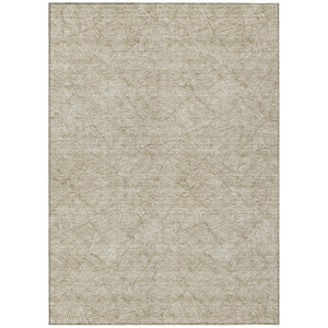 HomeRoots 9' Elegant Taupe and Ivory Floral Area Rug - Washable, Durable for Indoor and Outdoor Use, Stylish Decor 594675