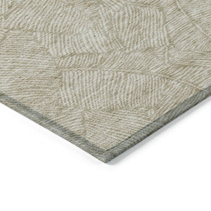 Homeroots 3' Artichoke Green Floral Area Rug - Washable, Durable, Perfect For Indoor & Outdoor Spaces! 9' X 12' Polyester 594675