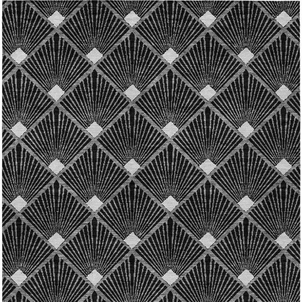 Homeroots 3' Beige And Ivory Geometric Washable Area Rug For Indoor And Outdoor Spaces - Durable Design 3' X 5' Polyester 594683