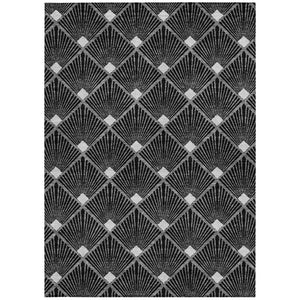 Homeroots 3' Beige And Ivory Geometric Washable Area Rug For Indoor And Outdoor Spaces - Durable Design 9' X 12' Polyester 594687